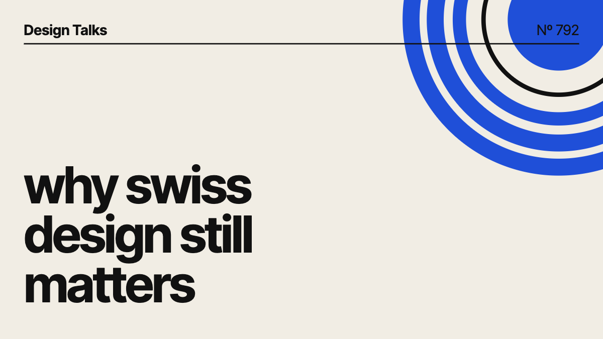 Swiss poster for a video by Design Talks