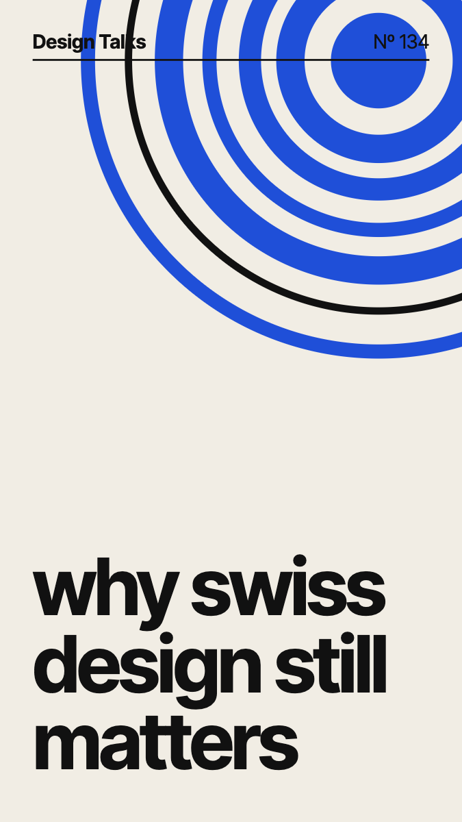 Swiss poster for a Short by Design Talks